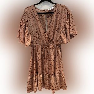 NWT Peach Dotted Dress